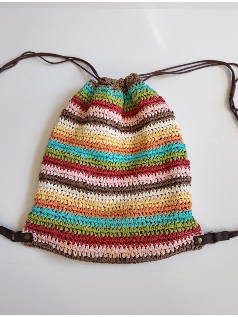 vtg y2k old navy drawstring rainbow bag READ vintage 2000s